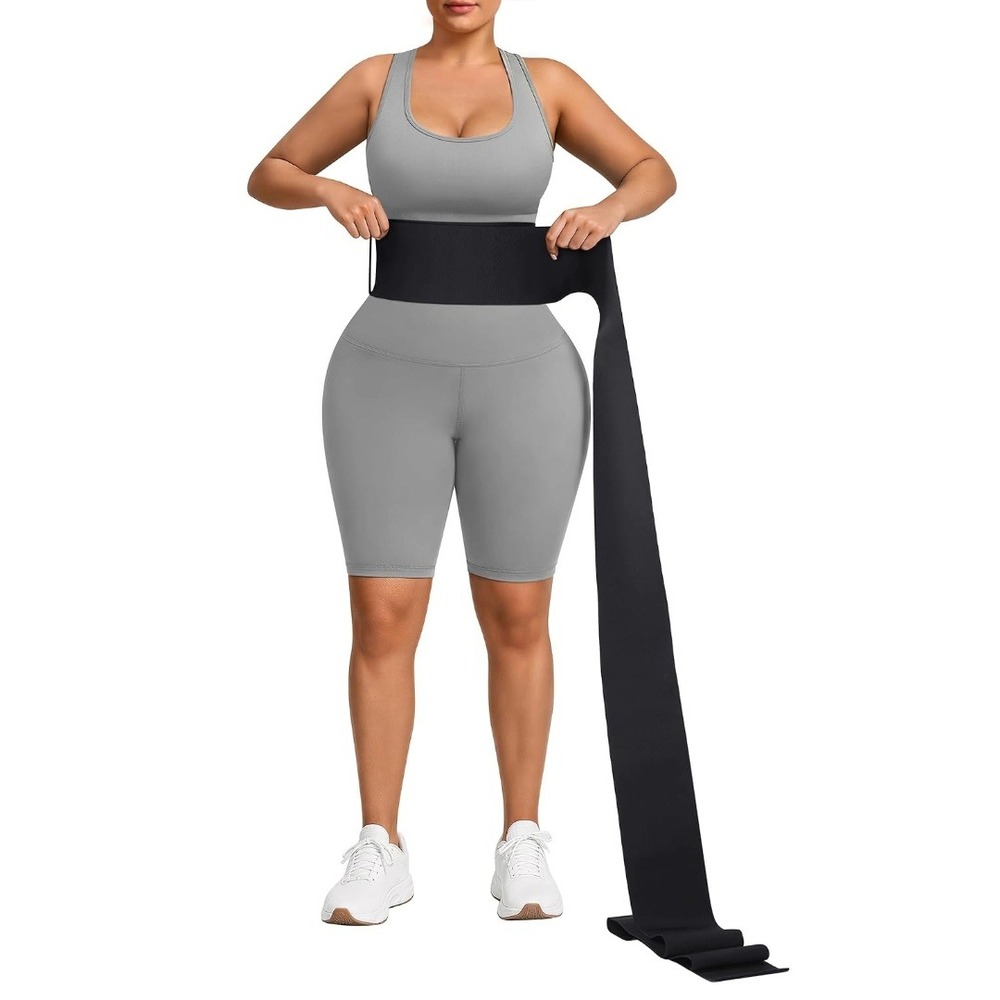 Feelingirl Bandage Wrap Waist Trainer Black Tummy Trimmer Belt Slimming OSFA